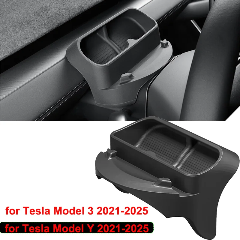 Für Tesla Model Y Juniper 2025 Launch Lenkrad-Aufbewahrungsbox Modell 3 Highland 2024 2023 Sonnenbrillenetui Karten-Telefonhalter