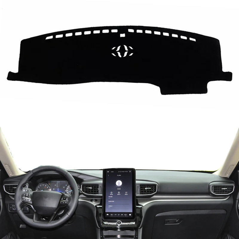 For Ford Explorer MK6 2020 2021 2022 2023 2024 Car Accessories Anti-UV Dashboard Cover Dash Mat Interior Sunshade Carpet Cushion 2