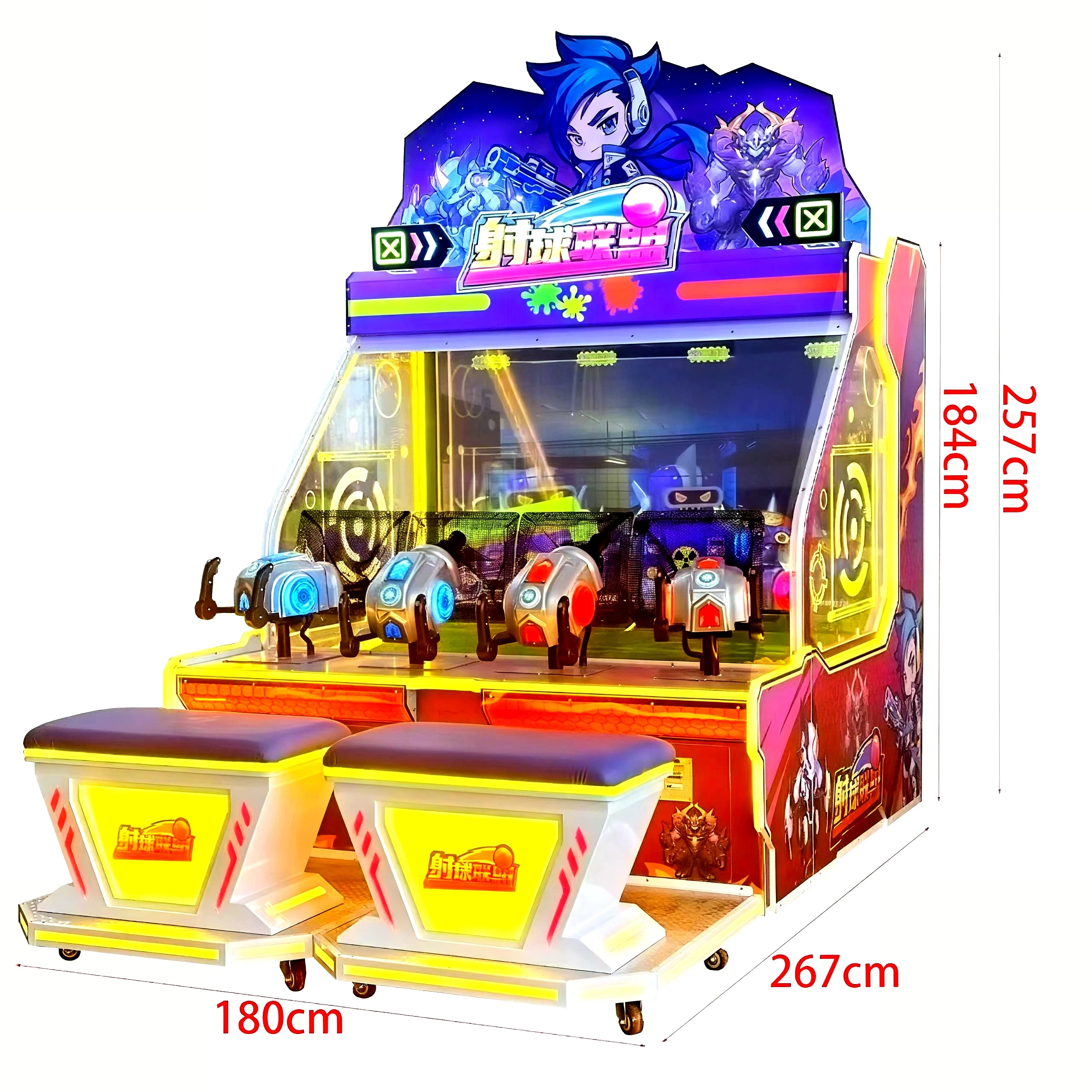 Coin Operated Shooting Ball Park Simulator Video Game Console Coin Payment System for Indoor Game Center