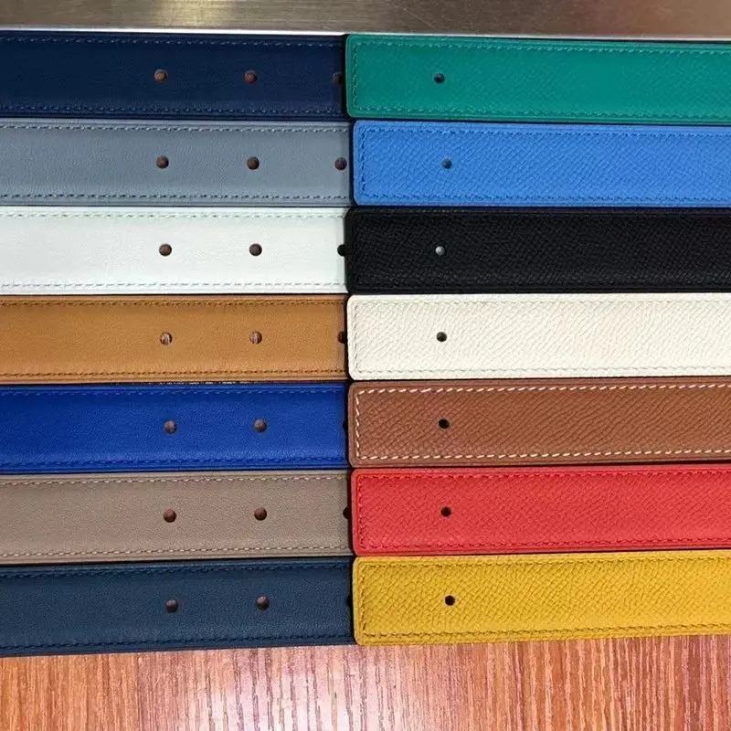 

High-end handmade custom belt 2.5cm buckleless smooth buckle belt ladies dual-use pattern 2.5cm width thin pants belt H