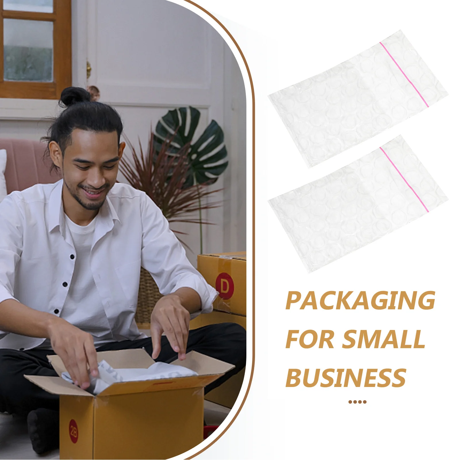 Clear Bubble Mailers Self-Sealing Double Layer Protection for Dishes Packing Pouches Moving Shipping Buffer Bag Insulation