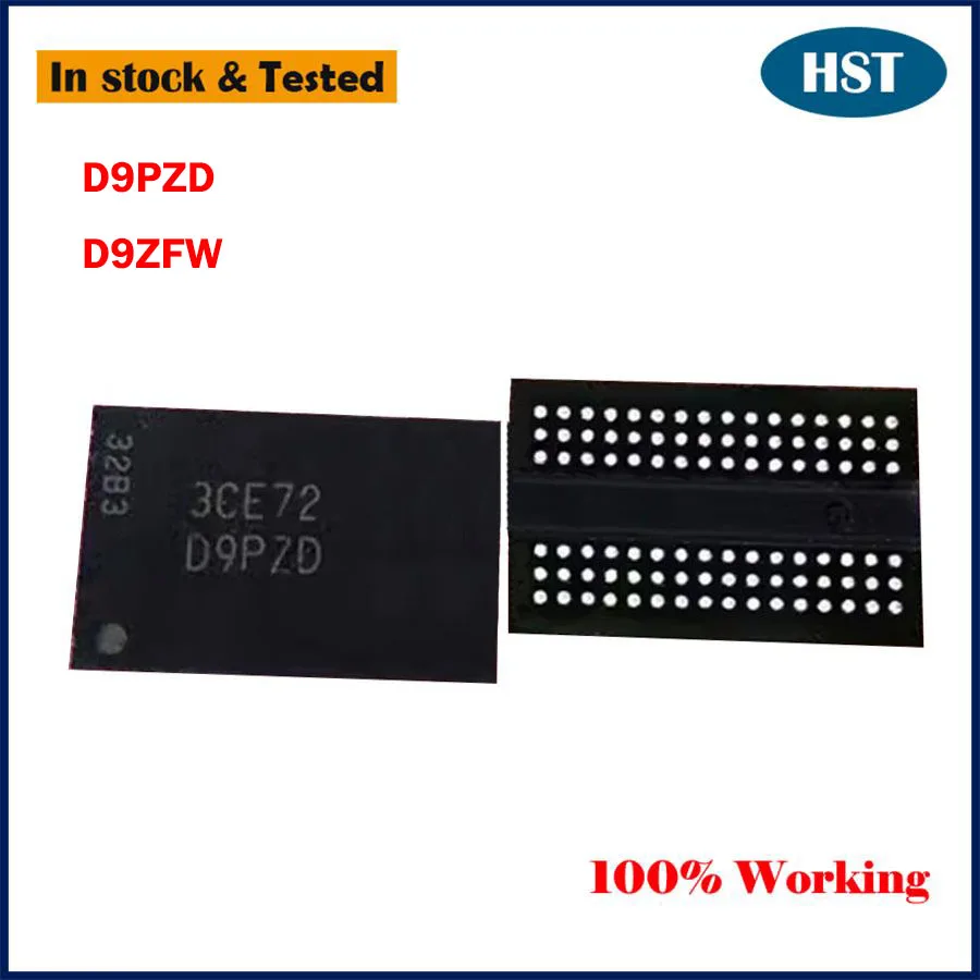 Chipset Chip IC, MT41K256M16HA-107G:E, D9PZD, D9ZFW, MT40A1G16KD-062E, Original, Novo