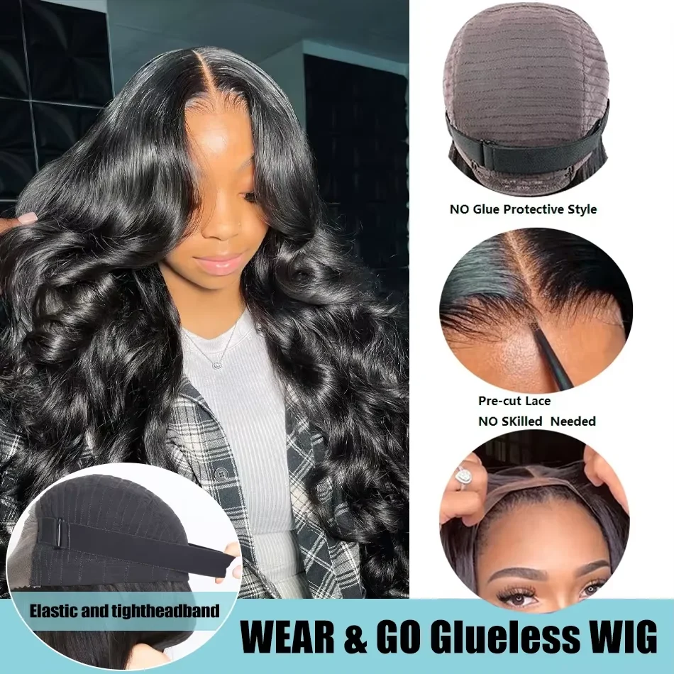 Peluca con frontal de encaje de cabello humano Body Wave color negro natural, 360 13x4 13x6 7x6, encaje transparente HD, densidad 200%, con bebé pelo pre-arrancado, cabello brasileño Remy para mujer, largo 30/40 pulgadas 4