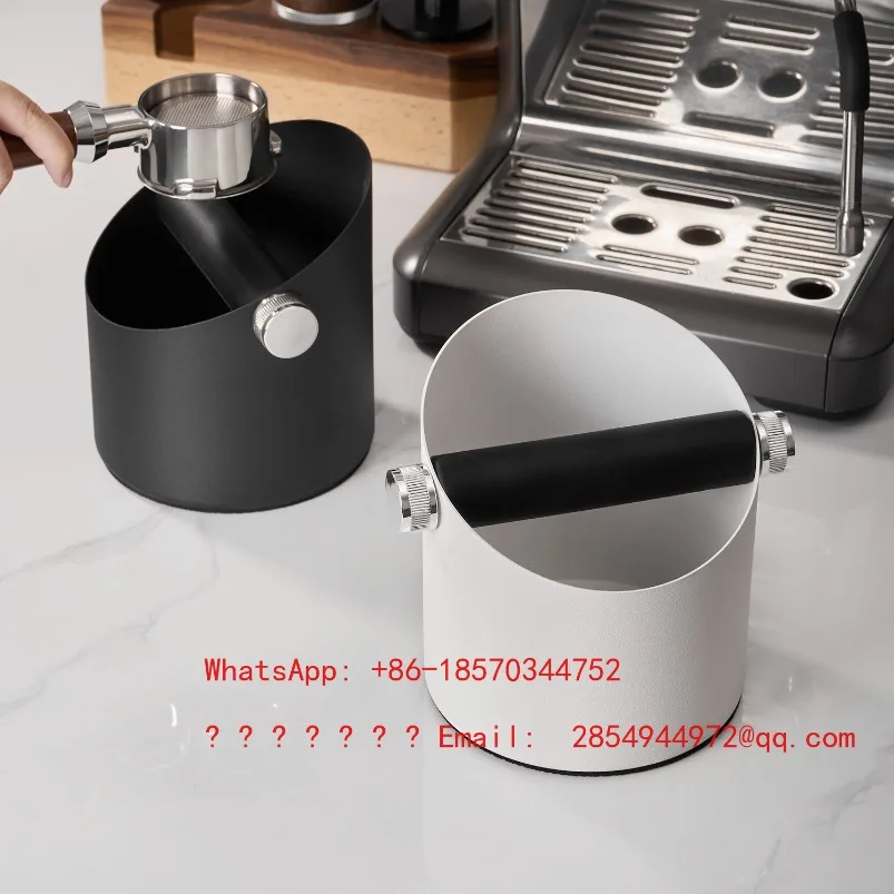 Coffee Oblique Mouth Smashing Slag, Recycling Bucket, Coffee Bar Counter Removable Cleaning Powder Slag Box