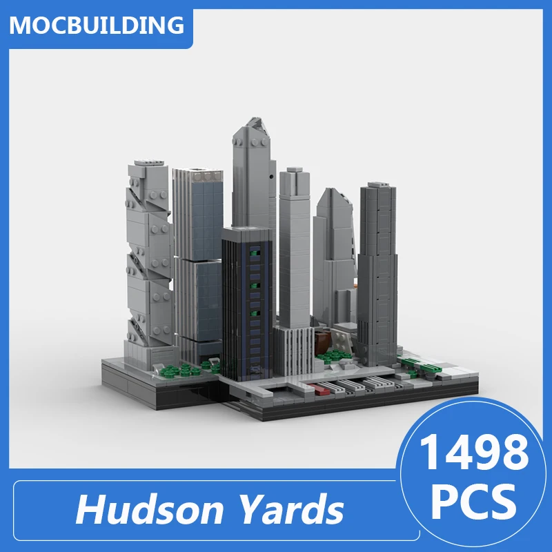 Hudson Yards - NYC Model Moc Building Blocks Diy Assemble Bricks Architecture Educational Creative Display Toys Gifts 1498PCS