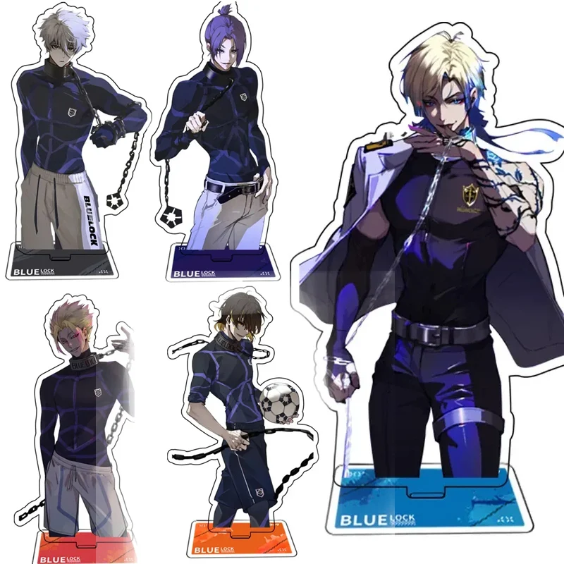 Chain Anime Figure  Acrylic Stand Cosplay Isagi Chigiri Bachira Nagi Karasu Model Plate Standing Sign Fashion Decor