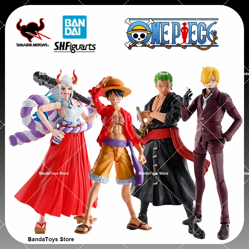 В наличии 100% оригинал BANDAI S.H.Figuarts Shf One Piece LUFFY/SANJI/RORONOA ZORO/YAMATO аниме фигурки модели игрушки