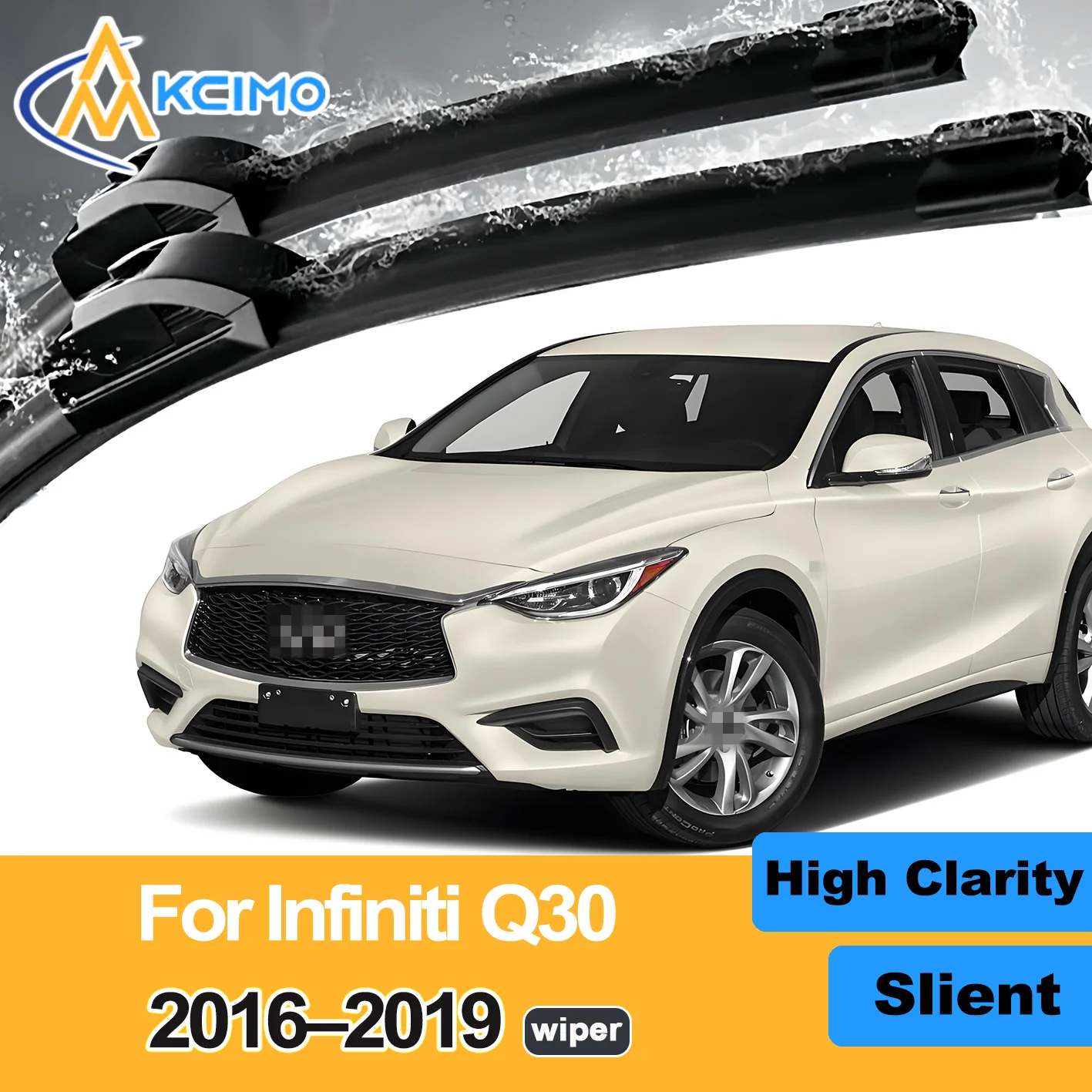 

2PCS New Front Windshield Wiper Blade for Infiniti Q30 H15 2016-2019 Infiniti QX30 (crossover version) Front Windshield Accessor