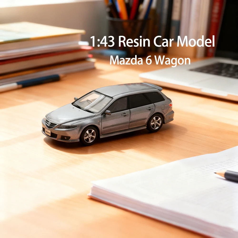 Hi-Story 1/43 modèle de voiture en résine Mazda 6 Wagon 2004 Simulation de haut détail affichage à collectionner modèle de véhicule jouet cadeau décoration
