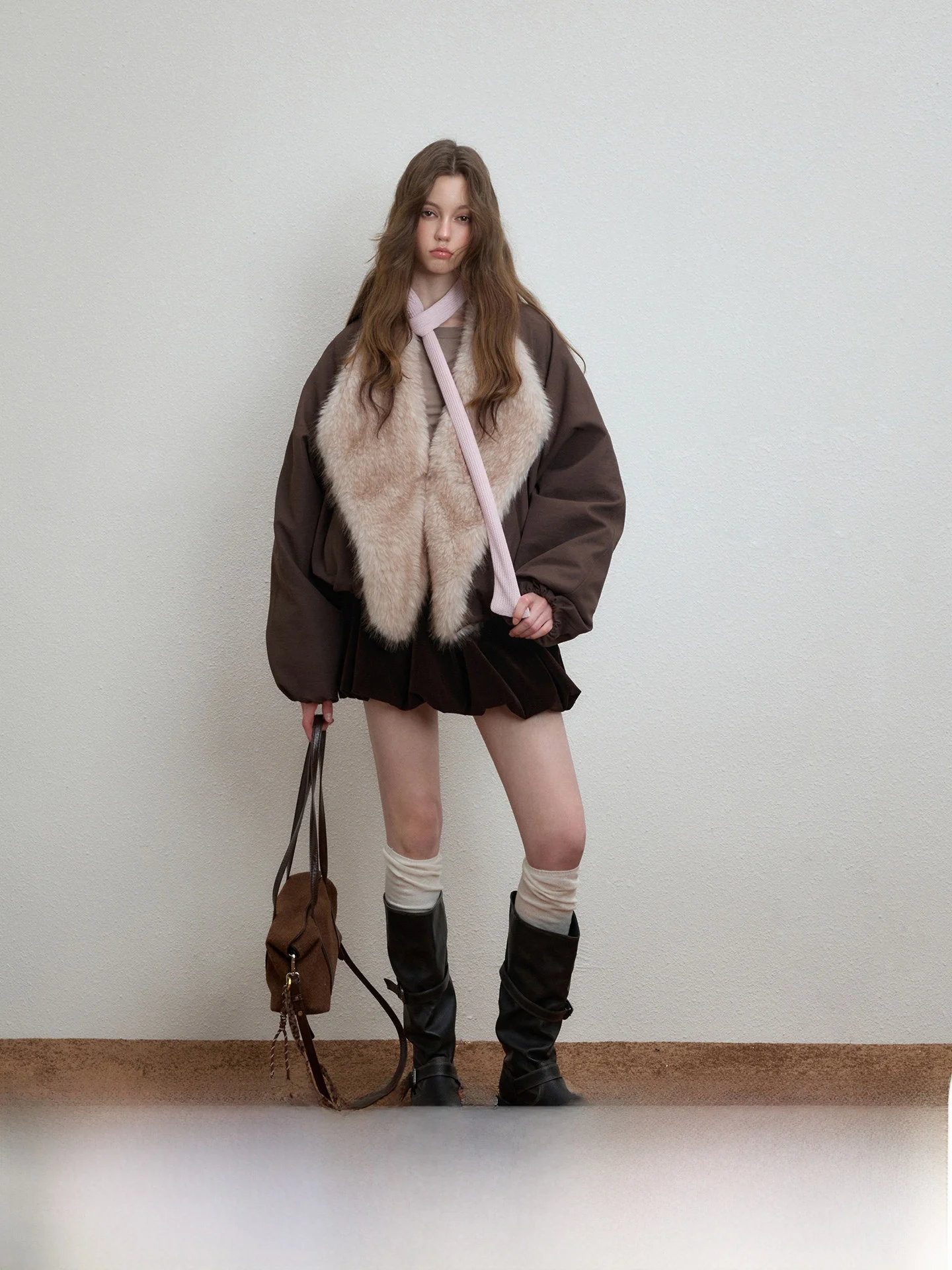 

Luamoss Women's ort Cotton Jaet Flip-Fur Aosphere Sensation Lazy Sle Design Unique Cotton Clothes Winter Coat