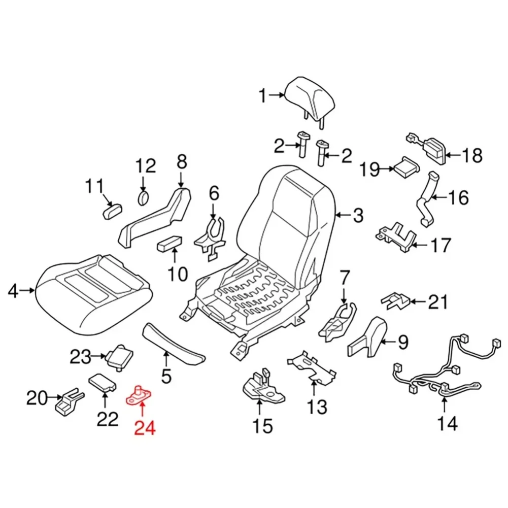 مستشعر متسلل للجلوس من نيسان 988533JA0A لـ Altima Frontier Leaf Maxima Murano Pathfinder لـ Rogue لـ Sentra Versa