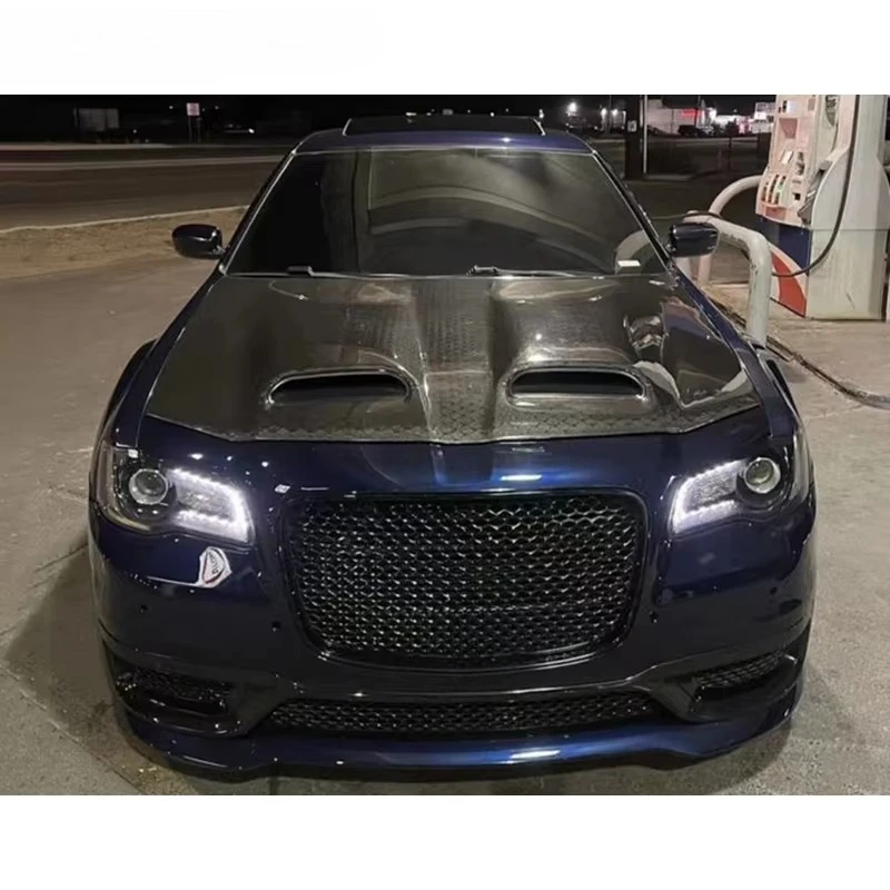 300C Carbon Fiber Hood for 2011-2021 Chrysler 300C Modified MBJ Carbon Fiber Hood