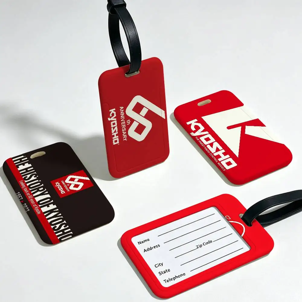 K-Kyosho R-Racing Waterproof PVC Baggage Tag With Info Card Anti lost Identification Tag For Luggage School Backpack