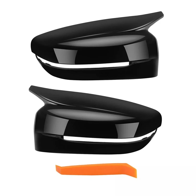 1Pair Wing Mirror Cover Caps 51167422719 51167422720 For BMW G20 G21 G30 G31 G11 G14 Rearview Mirror Shell Glossy Black