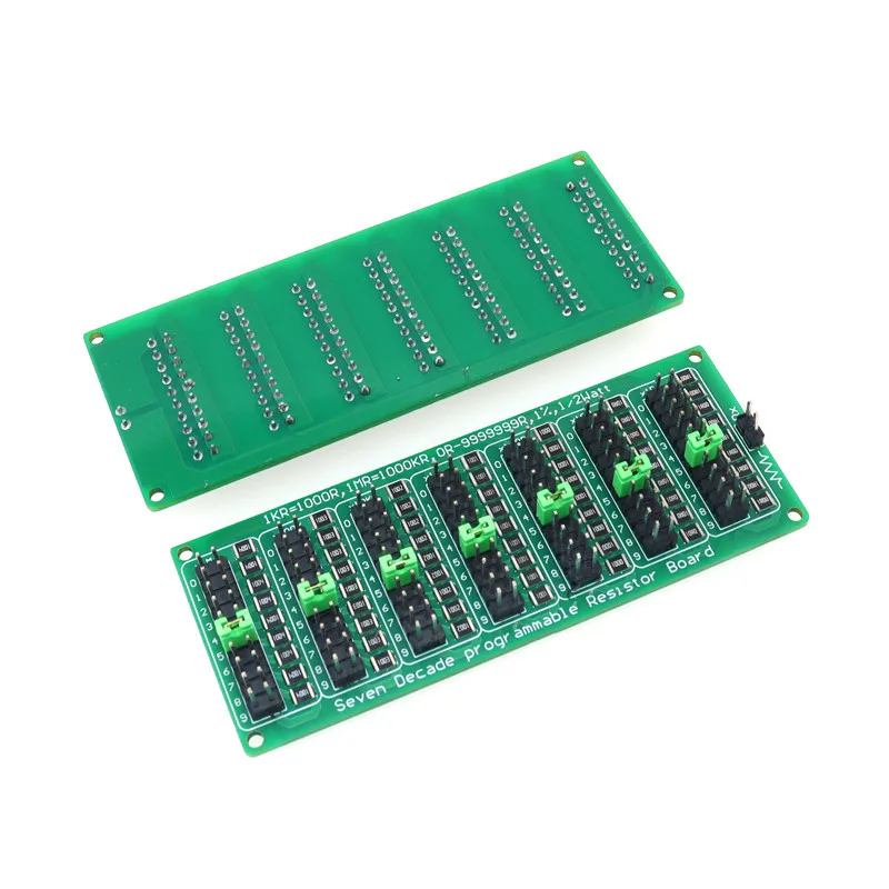 1R - 9999999R Seven Decade Programmable Resistor Resistance Board,Step 1.0R,1%,1/2 Watt.