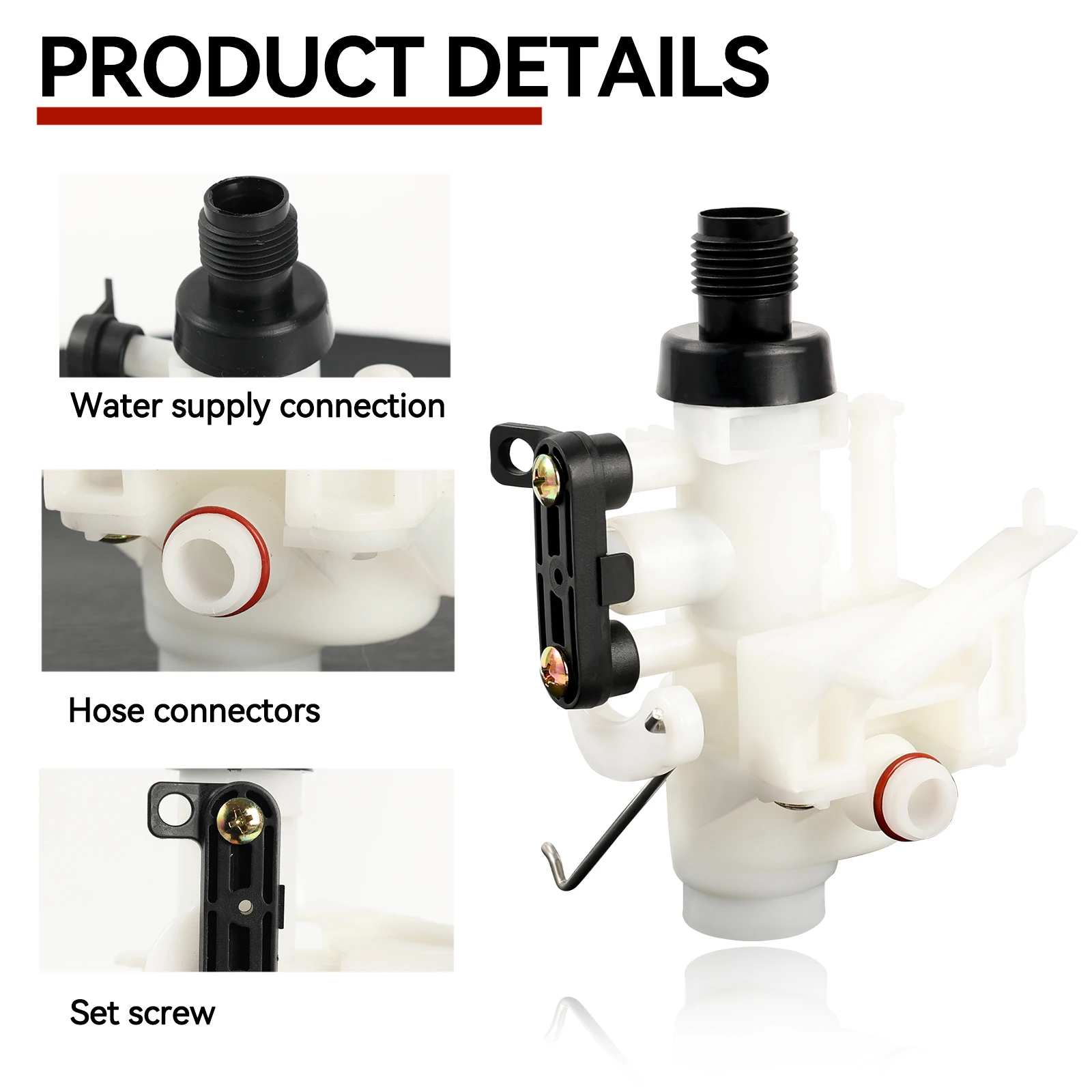 31705 31688 RV Toilet Water Valve Kit RV Toilet Parts For Thet-ford Aqua-Magic V High and Low Models Camper Toilet Valve
