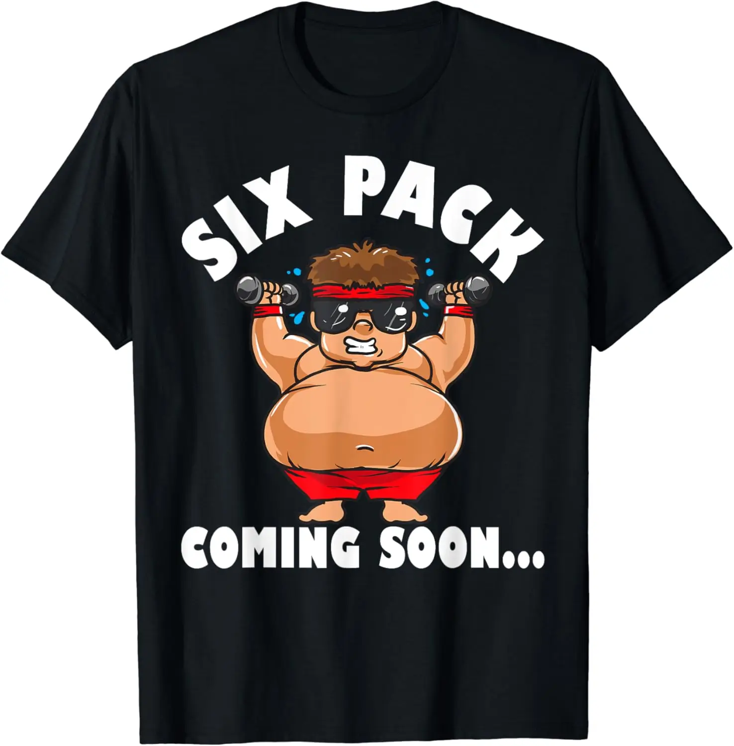 Men Women Clothes Oversized Cotton Tees Men Funny Gym Six Pack Coming Soon - Cartoon design T-Shirt Casual O-Neck Tee Shirts Str