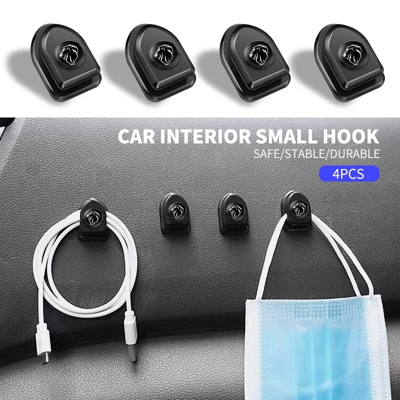 4 шт. автомобильные мини-крючки, удобный держатель для хранения для Peugeot 308 408 508 RCZ 208 3008 2008 206 207 307 5008 Rifter, автомобильные аксессуары