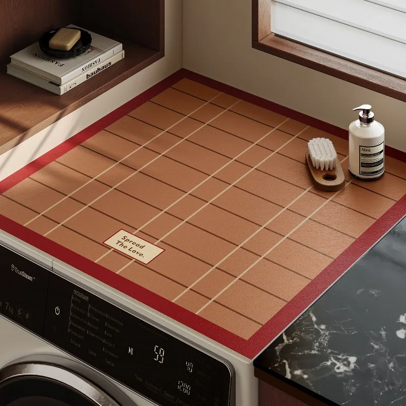 Diatom mud drum washing machine cover pad, water absorption, sun protection and dust cover