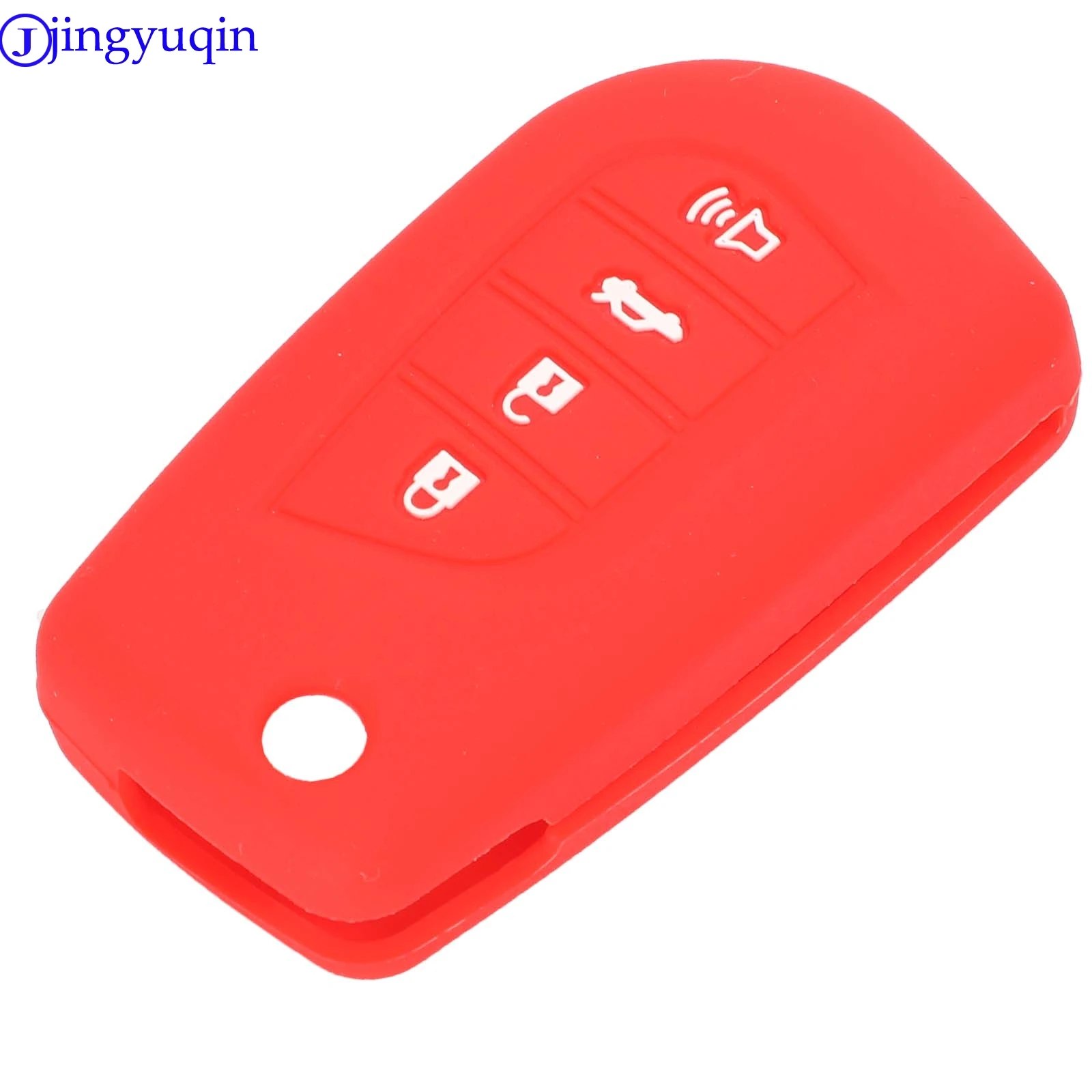 jingyuqin Remote Car Silicone Folding Key Cover Case For Toyota Camry Highlander Corolla Prado Reiz Crown RAV4 4 Buttons