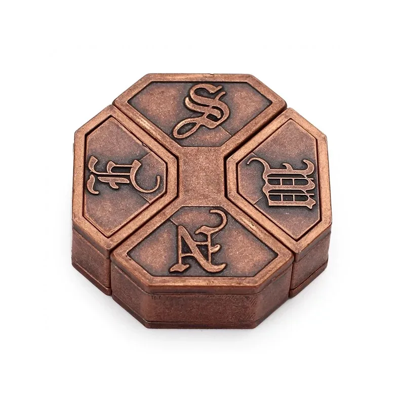 Metal Puzzle Brain Teasers Box Eight Trigrams Lock IQ Toys For Adults Fidget For Anxiety Wit And Logica Games