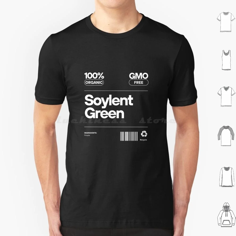 Camiseta Soylent Green Tag tamanho grande 100% algodão Soylent Green ficção científica Sci Fi Charlton Heston Futuristic Food Future Food