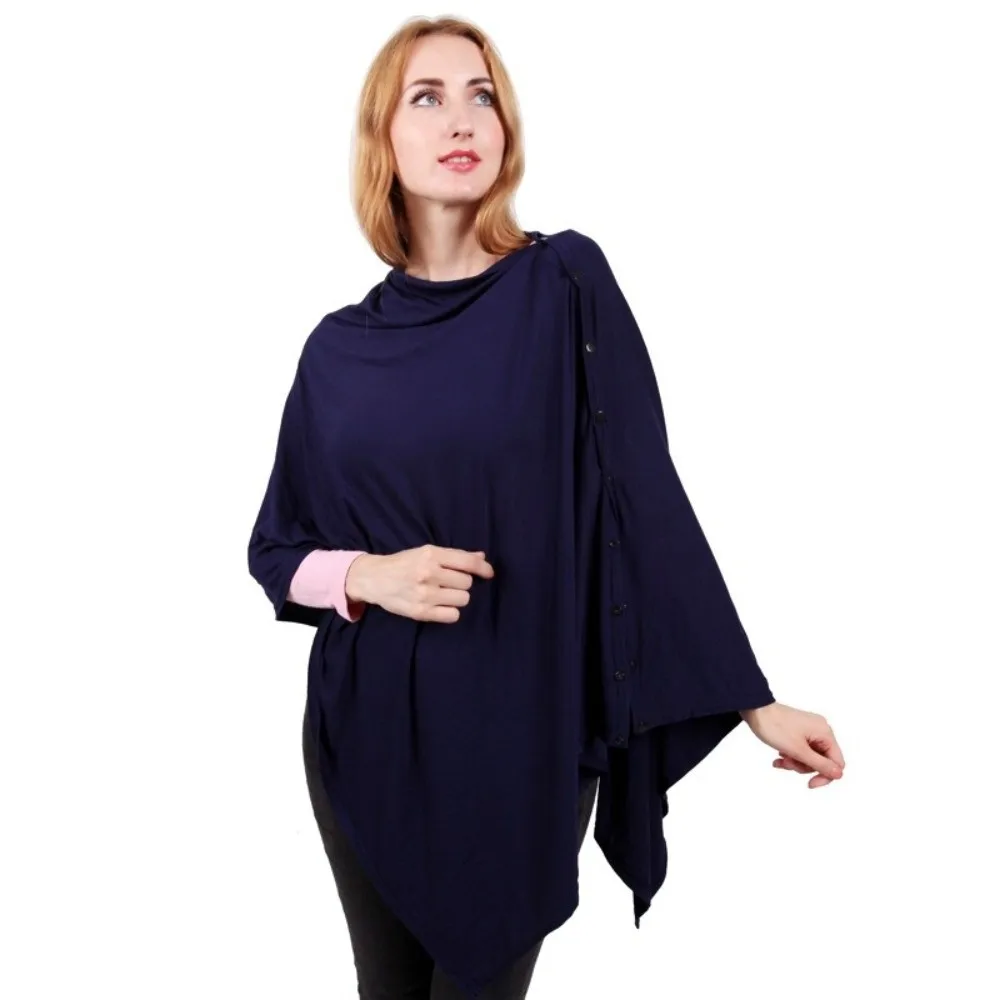 편안한 산모 간호 커버 소프트 버튼 모유 수유 담요 조정 가능한 유모차 담요 어머니의 간호 수건 야외