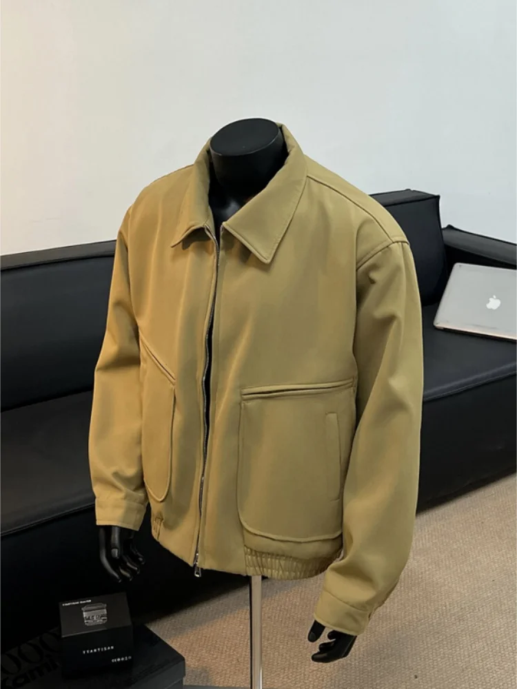 

Мужская рабочая куртка American Sle Cleanfit для весны и осени с отложным воротником, модная брендовая куртка-харрингтон Haome