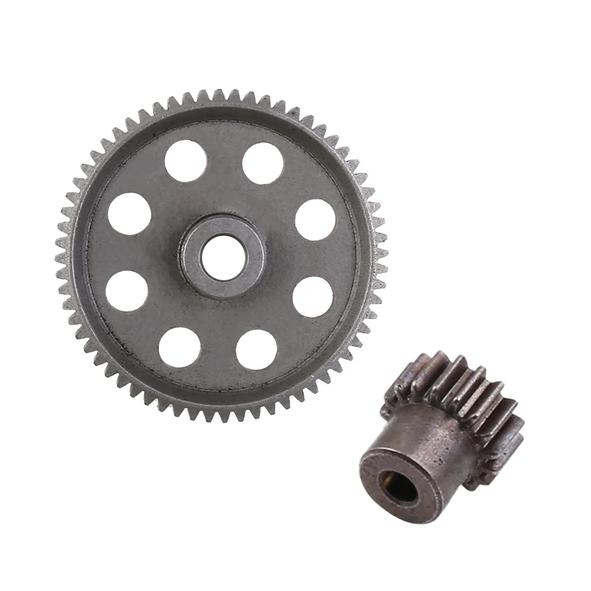 RC Car Parts 11184 Metal Diff.Main Gear 64T and 11119 Motor Gears 17T RC Parts for 1/10 Scale Models HSP Truck