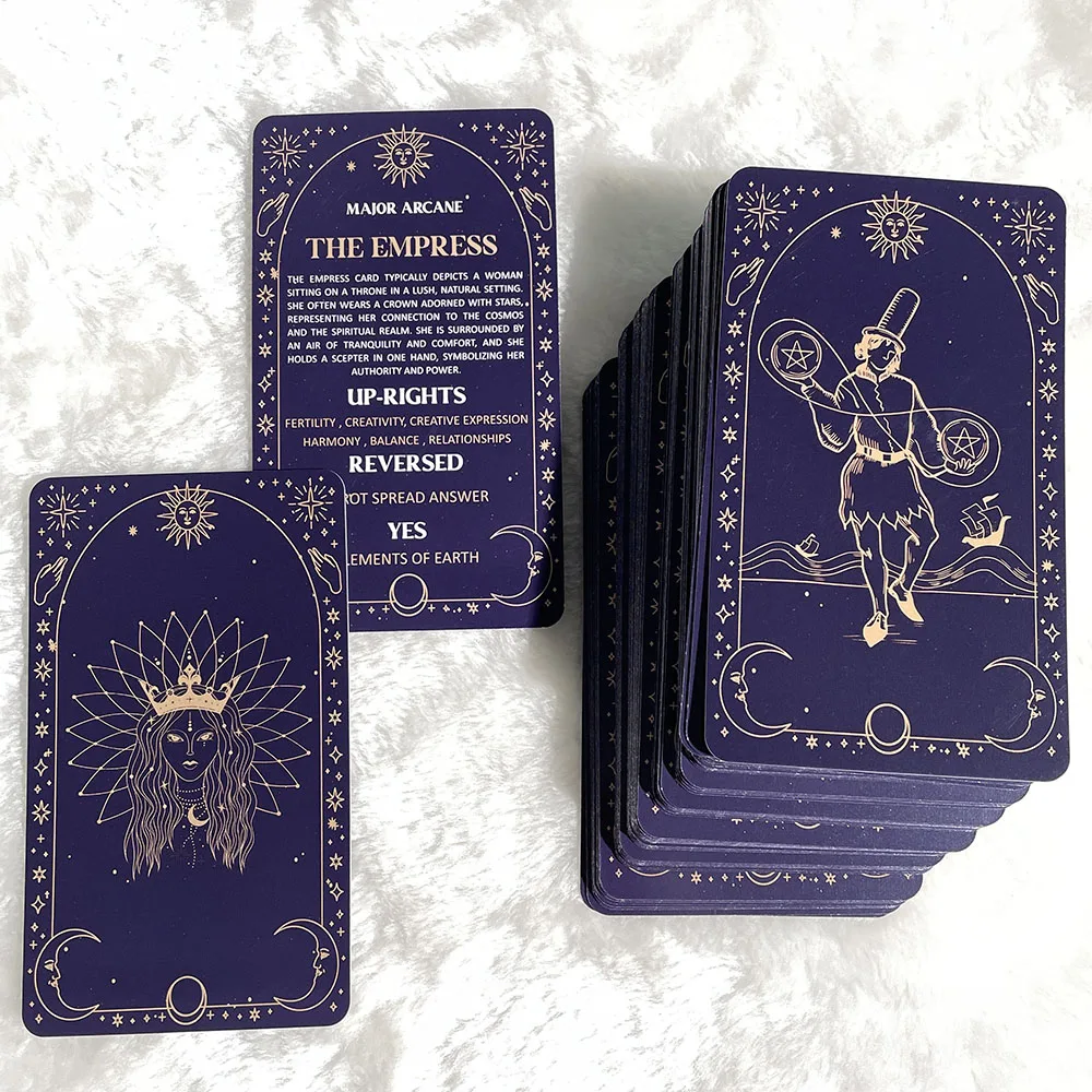 Classical Tarot Cards For Beginners, Radiant Wisdom Tarot Deck, 78-Cards With PDF Guidebook, Taro, Tarot Decks Unique, 12x7cm