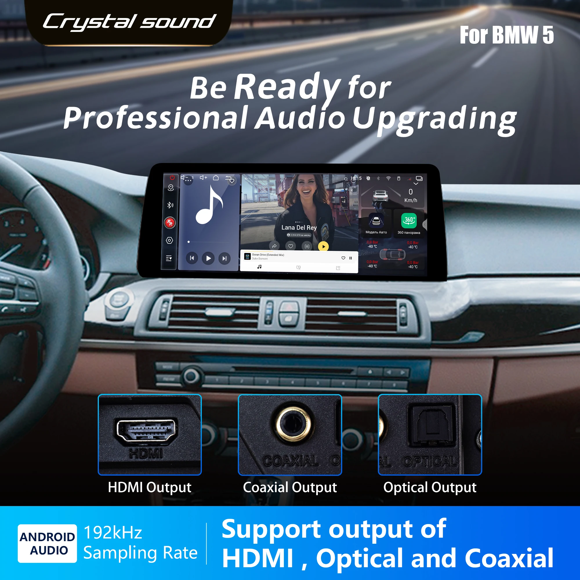 Redpower 16+512GB Android Car Multimedia for BMW 5 Series F10 CIC 2011-2012 CarPlay Screen with Bluetooth, DVD Player Hi-Fi Aud