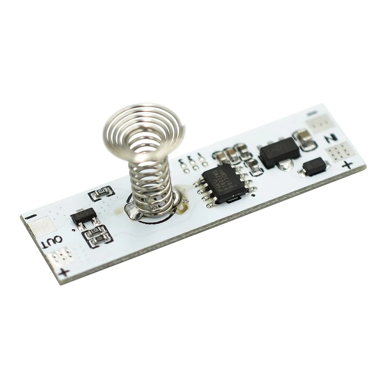 DC 12V Capacitive Touch Sensor Switch Coil Spring Switch LED Dimmer Control Switch 9-24V 30W 3A for Smart Home LED Light Strip