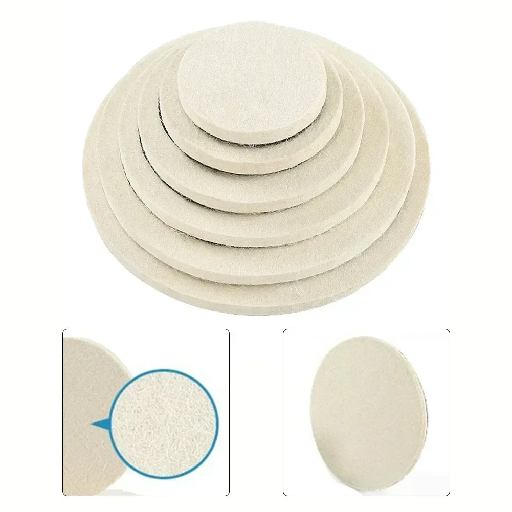 3/4/5/6/7/8 Inch Wool Felt Polishing Wheel Buffing Pads For Angle Grinder Electric Drill Metal Marble Glass Ceramics Polishing