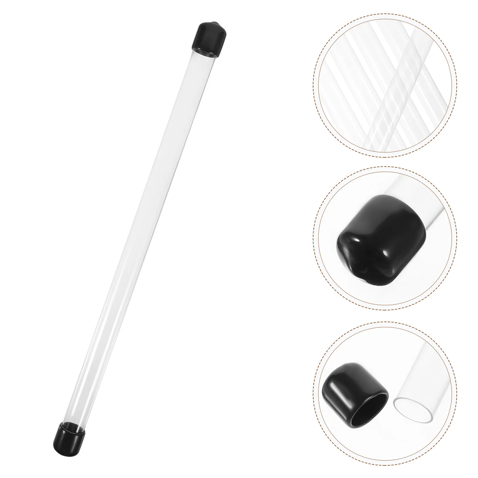 6 Pcs Clear Transparent Plastic Hard Tube Agarwood Storage Container Round Case With Lid Portable Packaging Machine Cylindrical