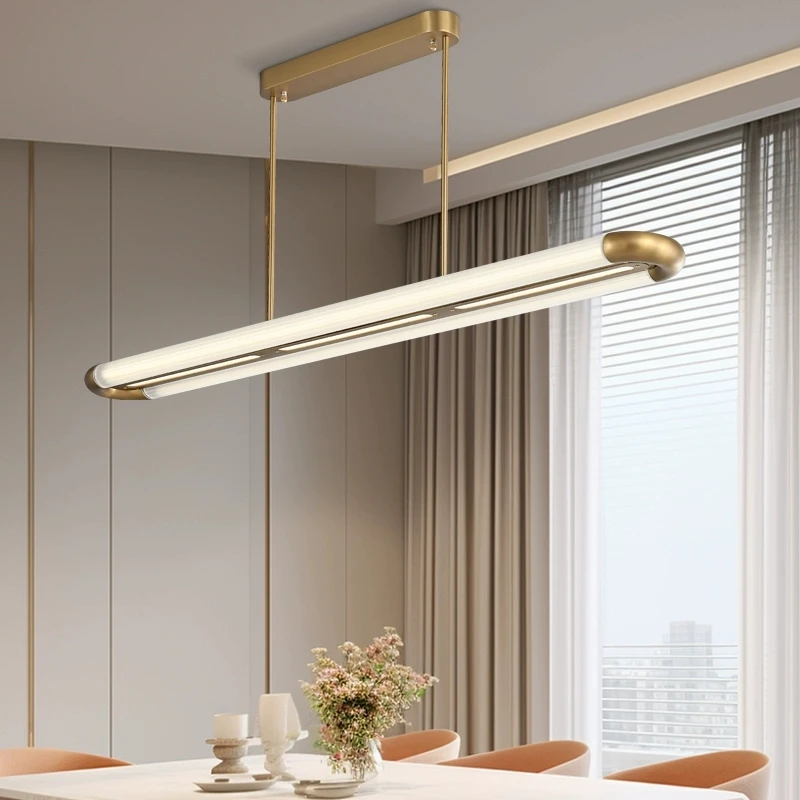 Italian minimalist personalized long dining pendant light, modern designer, conference room, office, study room, LED light