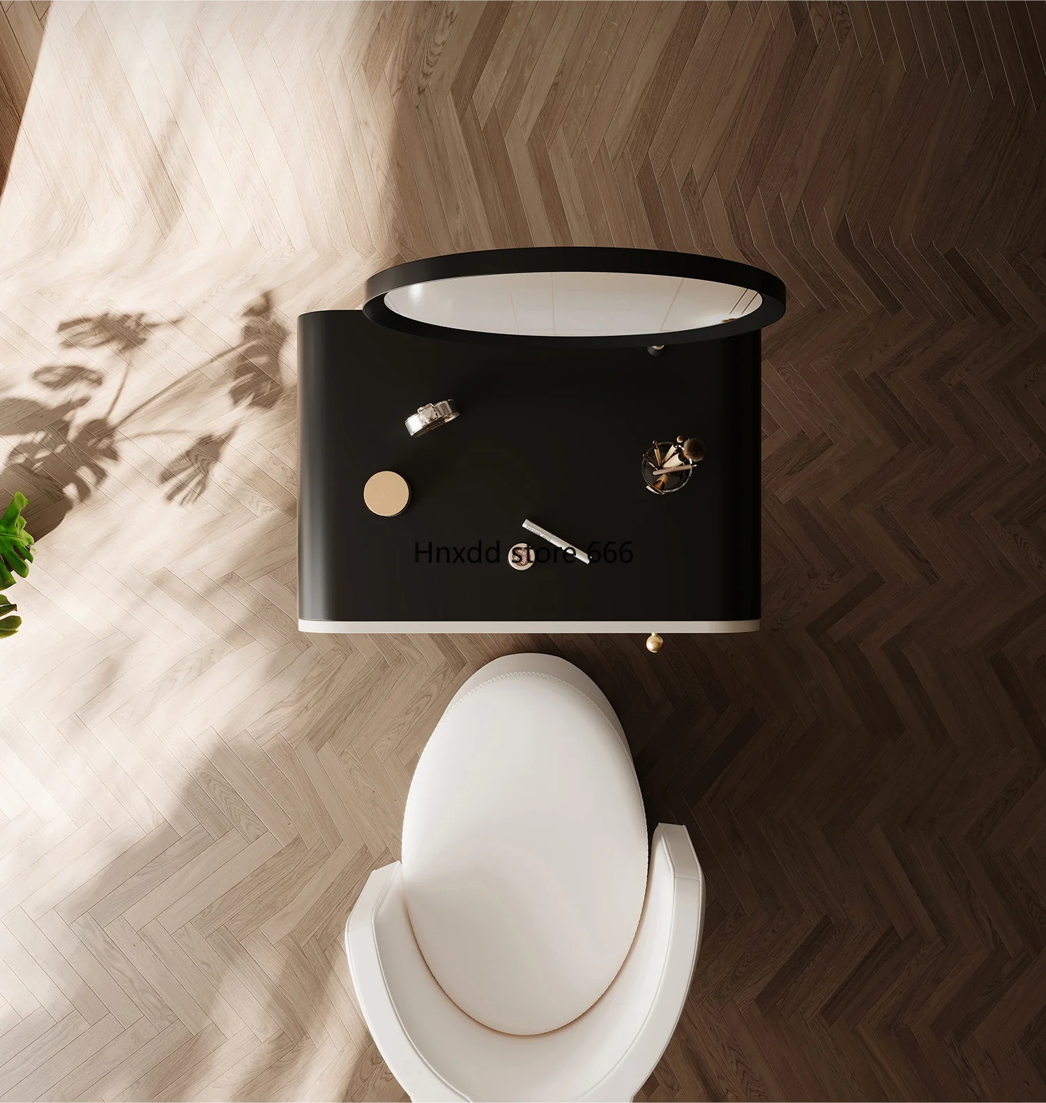 Small apartment makeup table paint storage bedroom rotating makeup stool