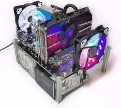 PC Open Chassis Stackable Computer Case Heat Dissipation Acrylic Motherboard Test Bench Computer Case Support CPU Water Cooling