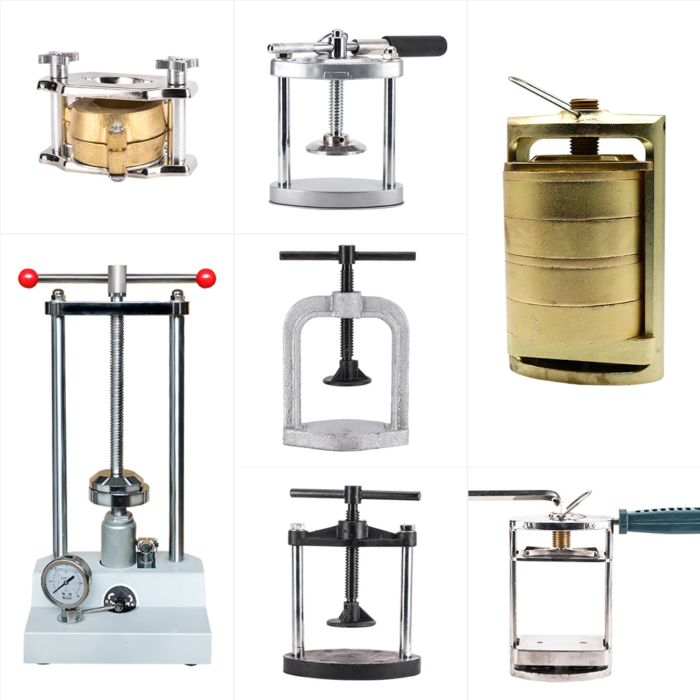 Draagbare handmatige druk dubbellaags gietijzeren metaal voor laboratorium