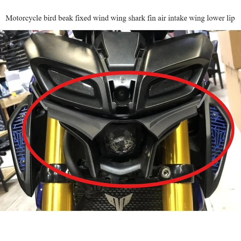 Motorcycle bird beak fixed wind wing shark fin air intake wing lower lip for Yamaha MT 15 125 MT-15 MT-125 2018-2026