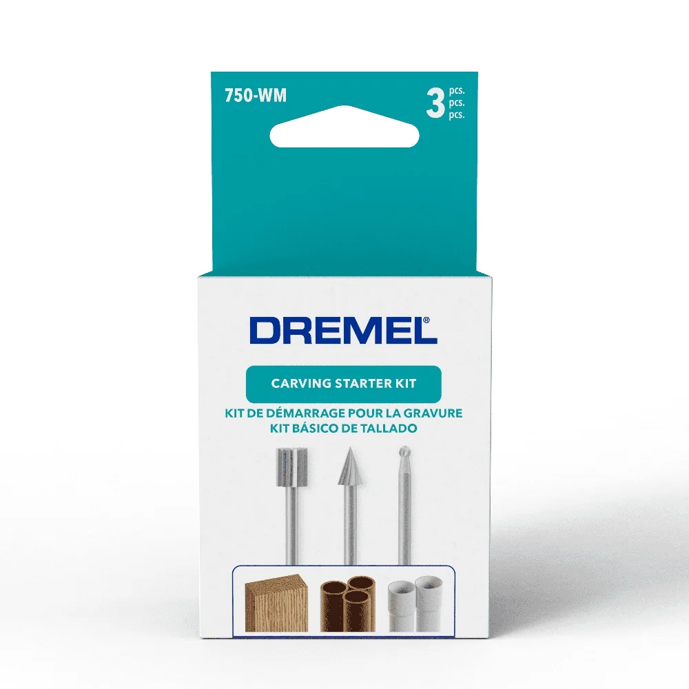 750WM Intaglio Incisione Strumento Rotante Kit di Accessori 3 Punte Durevoli Modellatura Scavo Scanalatura Scanalatura Intarsio Fori Conici