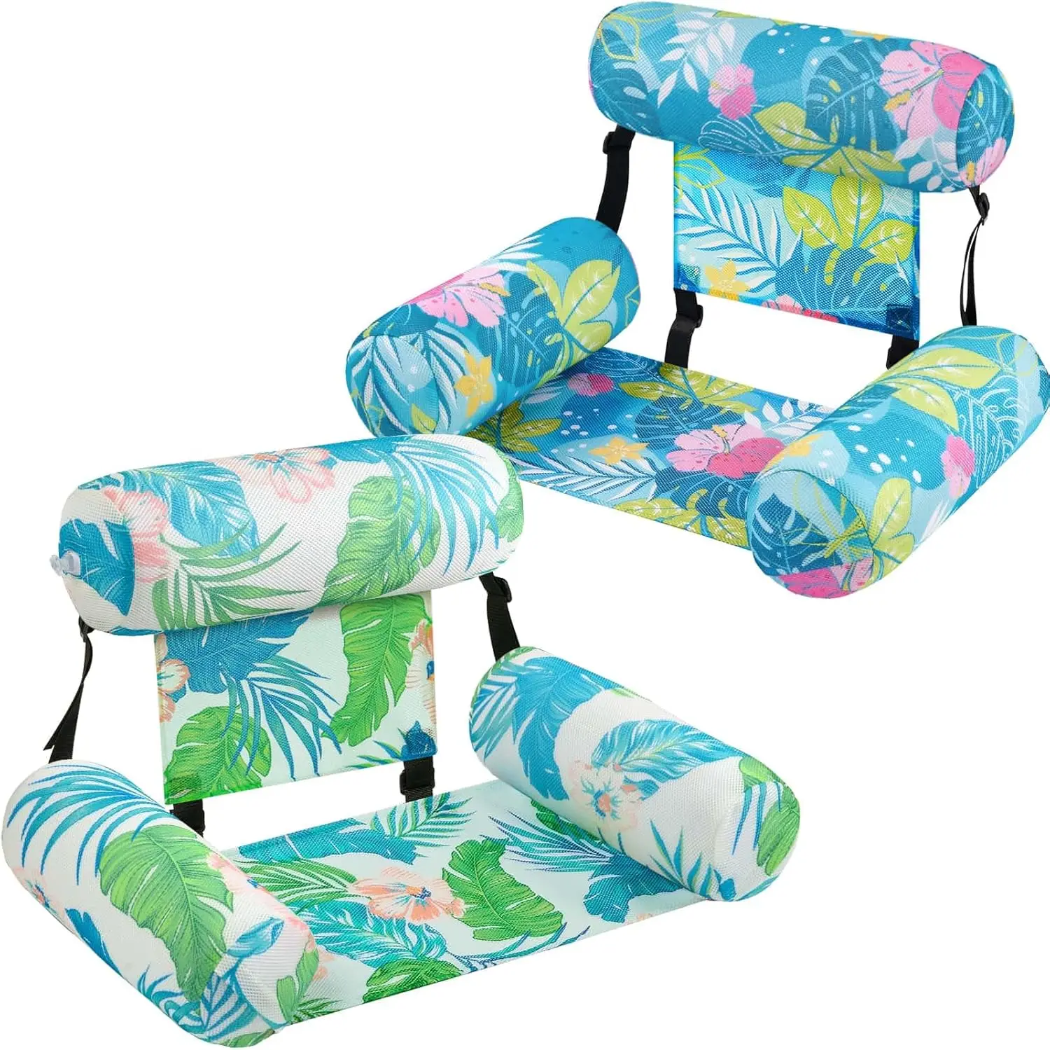 

Inflatable Pool Chair Float for Adult - Fabric Pool Float Hammock Adjustable Floating Pool Lounge Chairs for Swimming Pool