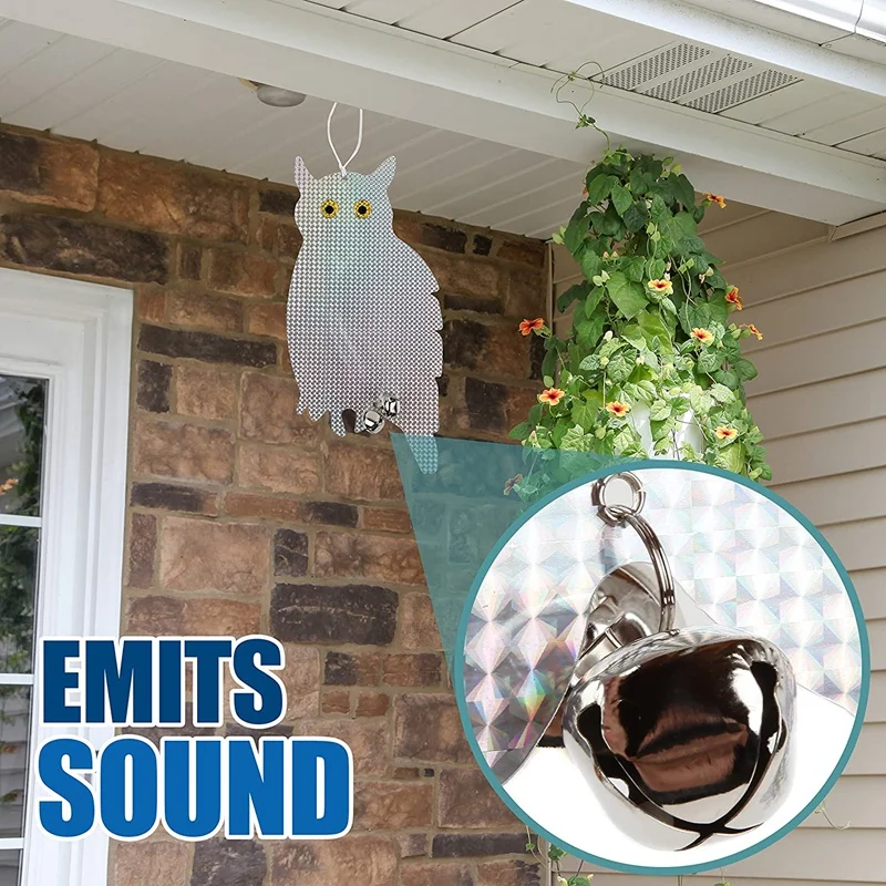 2PCS Owl Bird Repellent Bird Deterrent Hanging Device Effectively Keep Birds Away Scare Away Birds Garden Supplies