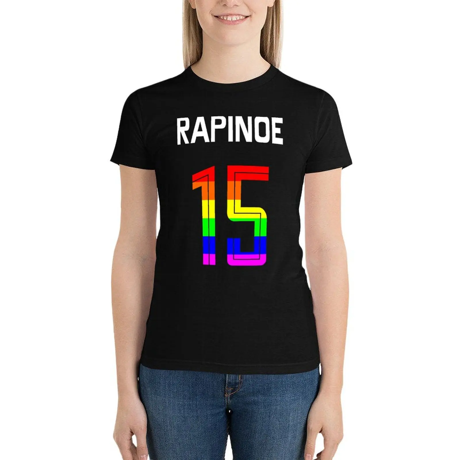 Megan Rapinoe - Pride 15 Back Side Print T-Shirt aesthetic clothes tees t shirts for Women