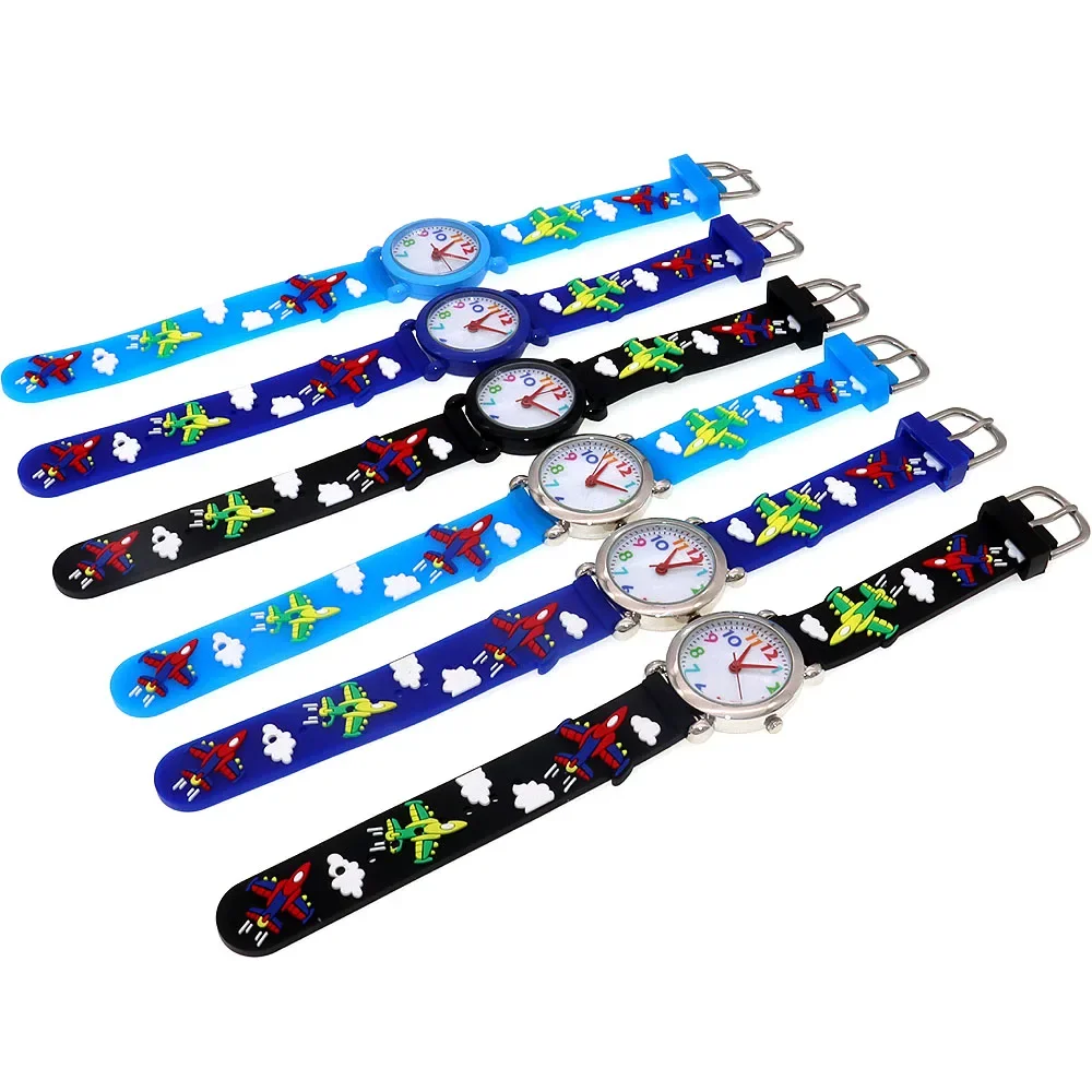 Jam tangan anak laki-laki perempuan, jam tangan anak perempuan kartun imut, jam Quartz mode sekolah, hadiah tali silikon