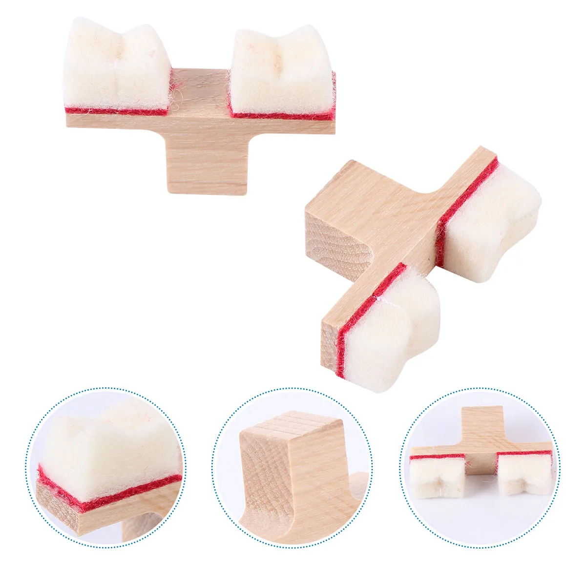 

2 PCS Piano Stop The Maintenance Accessories Tool Wooden Accessory Vertical Supplies Block