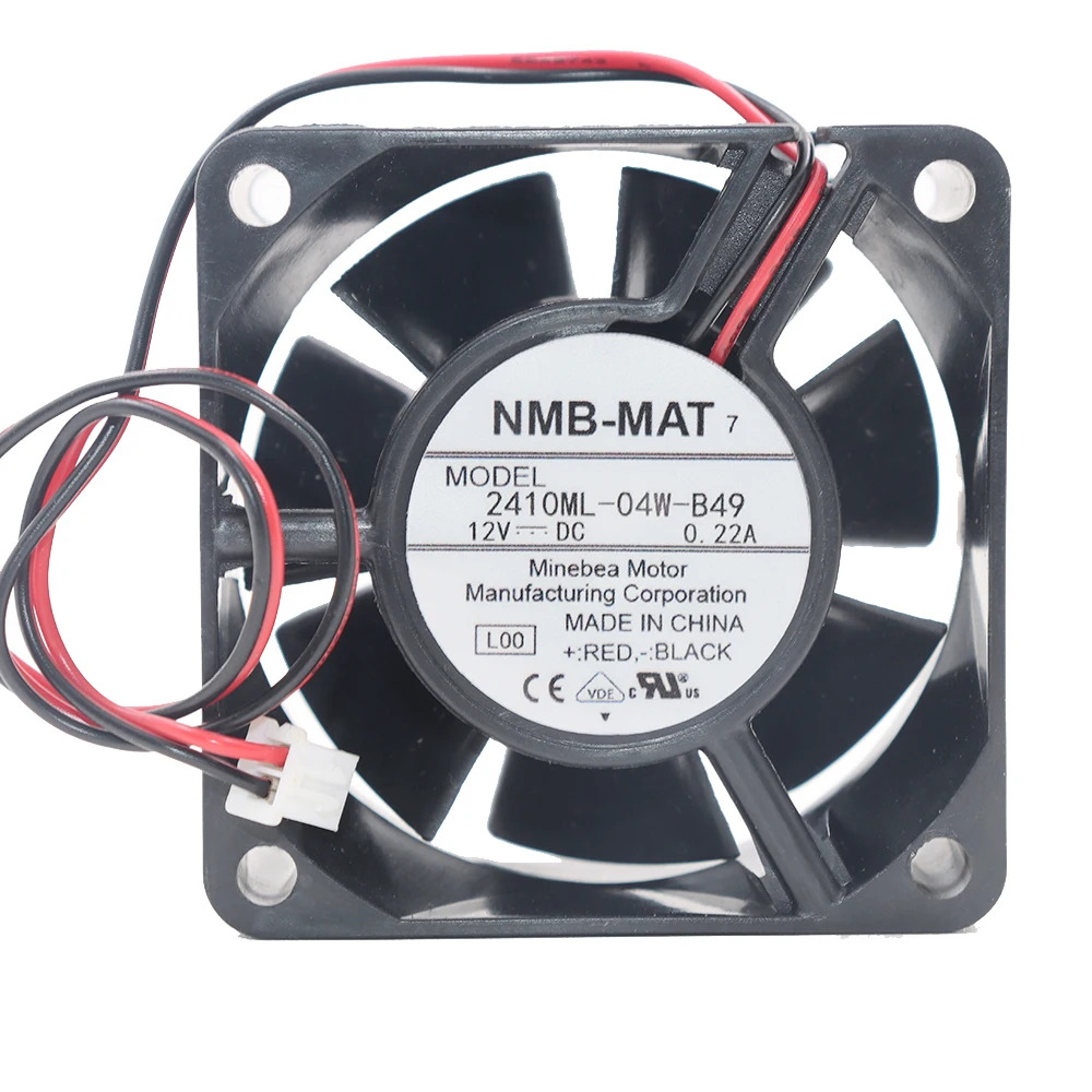 Original NMB 2410ML-04W-B49 6025 6CM 12V 0.22A Dual Ball Durable Case Fan