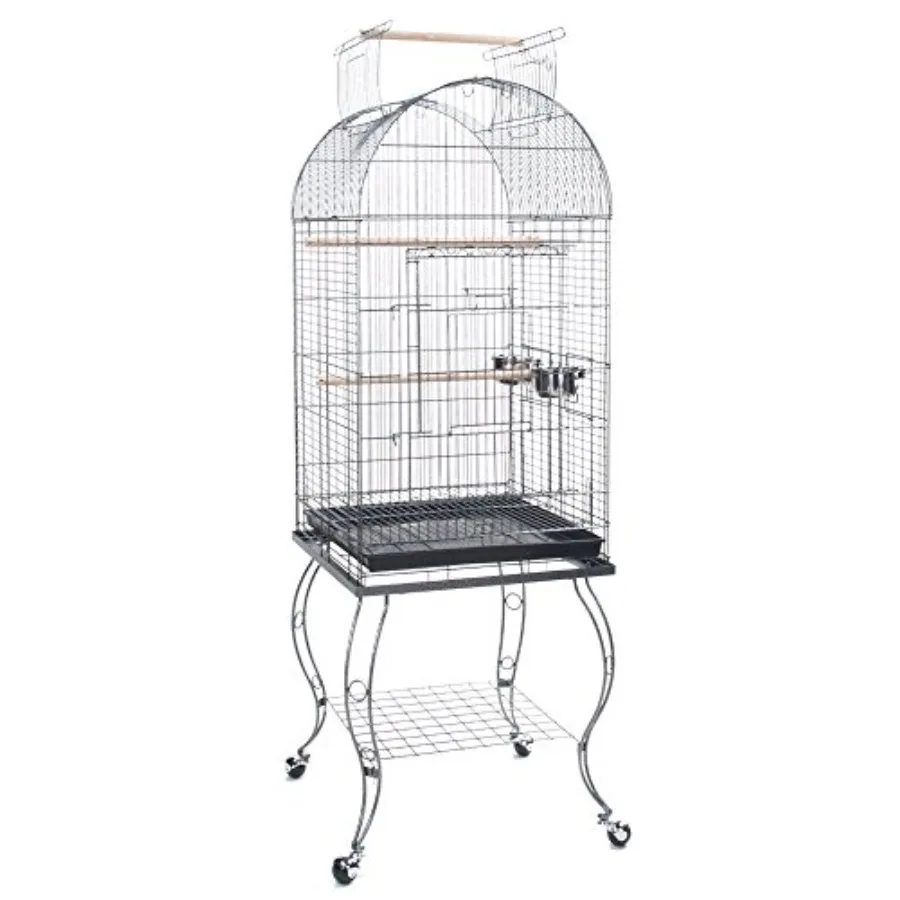 

Клетка для птиц, попугаев, корелл, амазонок, африканских жако, конуров, 20x20x65 см, металлическая, черная, премиум-класса, большая, для дома и улицы, вольер