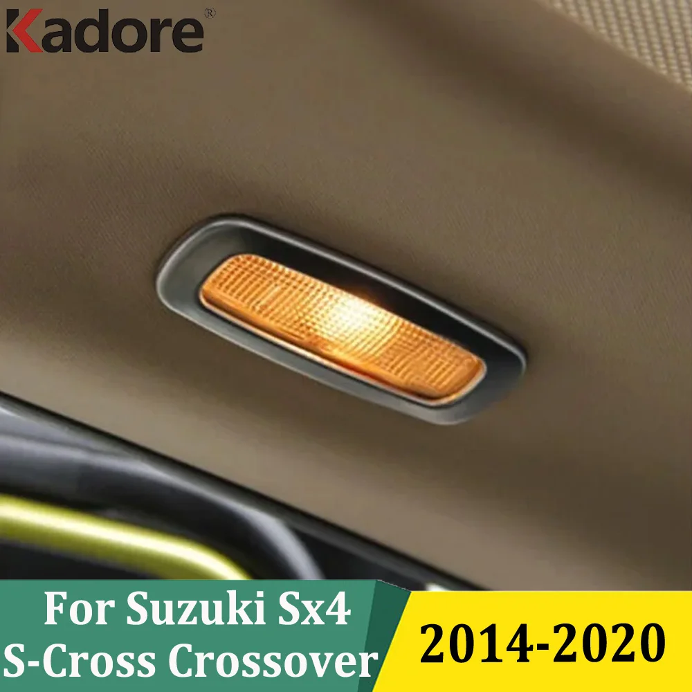 For Suzuki Sx4 S-Cross 2014 2015 2016 2017 2018 2019 2020 Reading Light Cover Trim Roof Lamp Strips Frames Car Accessories