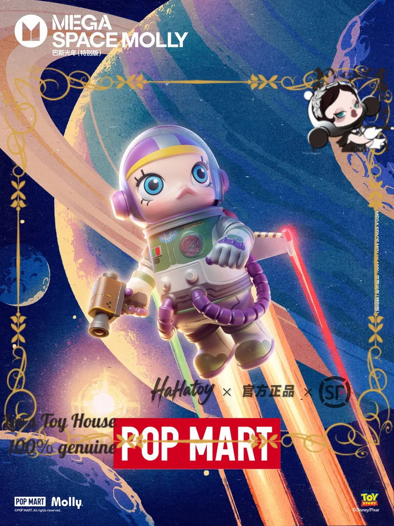

Genuine POP MART MEGA SPACE MOLLY COLLECTION 400% Buzz Lightyear Theme Figure Desktop Display Ornament Premium Collectible Gift