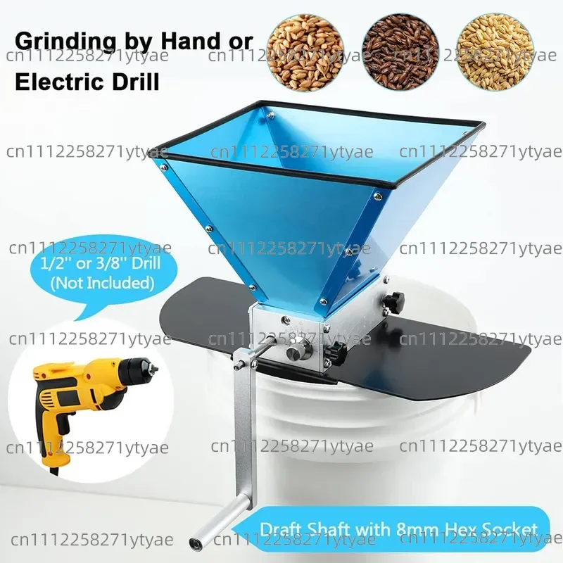 Food Grade Stainless Steel 2-axis Roller Press, Malt Grinder, Special for Brewing Barley, Wear-resistant and Durable